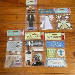 Collection of brand new wedding stickers